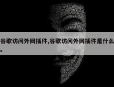 谷歌访问外网插件,谷歌访问外网插件是什么。