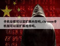 手机谷歌可以装扩展内存吗,chrome手机版可以装扩展程序吗。